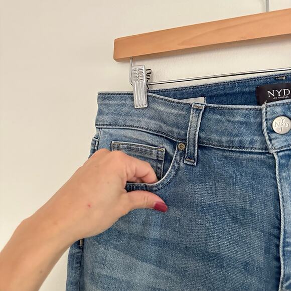 NYDJ Alina Ankle High Rise Denim Skinny Leg Jeans Blue 10 - Picture 5 of 9